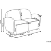 Beliani Dviejų vietų sofa JULE, ruda