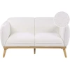 Beliani Dviejų vietų sofa LJUNG, balta boucle