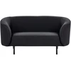 Beliani Dviejų vietų sofa LOEN, juoda