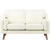 Beliani Dviejų vietų sofa LOKKA, kreminė balta