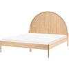 Beliani Dvigulė lova MASCORTEL 160 x 200 cm iš pušies medienos, šviesiai ruda