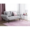 Beliani Dvivietė išskleidžiama sofa BREKKE šviesiai pilka