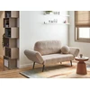 Beliani Dvivietė išskleidžiama sofa DOROTEA, Boucle, smėlio spalvos