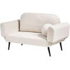 Beliani Dvivietė išskleidžiama sofa DOROTEA, balta boucle