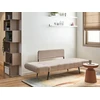 Beliani Dvivietė išskleidžiama sofa DOROTEA, Boucle, smėlio spalvos