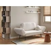 Beliani Dvivietė išskleidžiama sofa DOROTEA, balta boucle