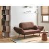 Beliani Dvivietė išskleidžiama sofa DOROTEA, Boucle, ruda