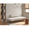 Beliani Dvivietė išskleidžiama sofa DOROTEA, balta boucle
