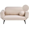 Beliani Dvivietė išskleidžiama sofa DOROTEA, Boucle, smėlio spalvos