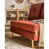 Beliani Dvivietė išskleidžiama sofa JERSLEV, raudona