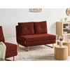 Beliani Dvivietė išskleidžiama sofa JERSLEV, raudona
