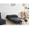 Beliani Dvivietė išskleidžiama sofa JERSLEV Juoda