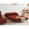 Beliani Dvivietė išskleidžiama sofa JERSLEV, raudona
