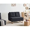 Beliani Dvivietė išskleidžiama sofa JERSLEV Juoda