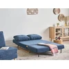 Beliani Dvivietė išskleidžiama sofa JERSLEV, mėlyna