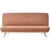 Beliani Dvivietė išskleidžiama sofa KALFAFEL, aukso ruda