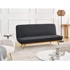 Beliani Dvivietė išskleidžiama sofa KALFAFEL, juoda