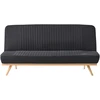 Beliani Dvivietė išskleidžiama sofa KALFAFEL, juoda