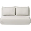 Beliani Dvivietė išskleidžiama sofa ROROS, sintetinis linas, balkšva