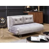 Beliani Dvivietė išskleidžiama sofa VESTFOLD, pilkas veliūras