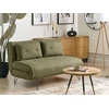 Beliani Dvivietė išskleidžiama sofa VESTFOLD, alyvuogių spalvos