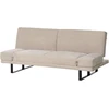Beliani Dvivietė išskleidžiama sofa YORK, šenilas, šviesiai smėlio spalvos