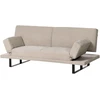 Beliani Dvivietė išskleidžiama sofa YORK, šenilas, šviesiai smėlio spalvos