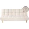 Beliani Dvivietė miegamoji sofa RISOR, „Bouclé“, balkšva