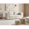 Beliani Dvivietė modulinė sofa AXEBO, kreminė balta, Boucle audinys