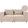 Beliani Dvivietė modulinė sofa AXEBO, smėlinės spalvos boucle audinys