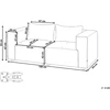 Beliani Dvivietė modulinė sofa AXEBO, smėlinės spalvos boucle audinys