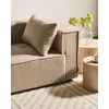 Beliani Dvivietė modulinė sofa AXEBO, smėlinės spalvos boucle audinys