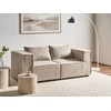 Beliani Dvivietė modulinė sofa AXEBO, smėlinės spalvos boucle audinys