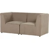 Beliani Dvivietė modulinė sofa LEMVIG, smėlio spalvos velvetas