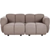Beliani Dvivietė modulinė sofa „MAKSABERG“, smėlio pilkos spalvos