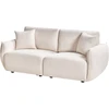 Beliani Dvivietė modulinė sofa MESNALI Boucle, kreminė balta