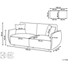 Beliani Dvivietė modulinė sofa MESNALI Boucle, kreminė balta