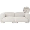 Beliani Dvivietė modulinė sofa MJALBI, kreminės baltos spalvos „Boucle“ audinys