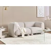 Beliani Dvivietė modulinė sofa MJALBI, kreminės baltos spalvos „Boucle“ audinys