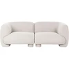 Beliani Dvivietė modulinė sofa MJALBI, kreminės baltos spalvos „Boucle“ audinys