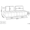 Beliani Dvivietė modulinė sofa TIBRO, balkšva