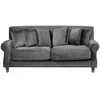 Beliani Dvivietė sofa EIKE aksominė pilka
