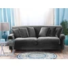 Beliani Dvivietė sofa EIKE aksominė pilka
