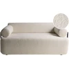 Beliani Dvivietė sofa ELVA Boucle, kreminė balta