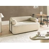 Beliani Dvivietė sofa ELVA Boucle, kreminė balta