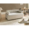 Beliani Dvivietė sofa ELVA, kreminė balta