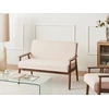 Beliani Dvivietė sofa ESRUM Boucle tamsiai ruda/smėlio spalvos