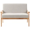 Beliani Dvivietė sofa ESRUM šviesiai ruda/pilka