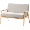 Beliani Dvivietė sofa ESRUM šviesiai ruda/pilka