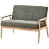 Beliani Dvivietė sofa ESRUM šviesiai ruda/žalia